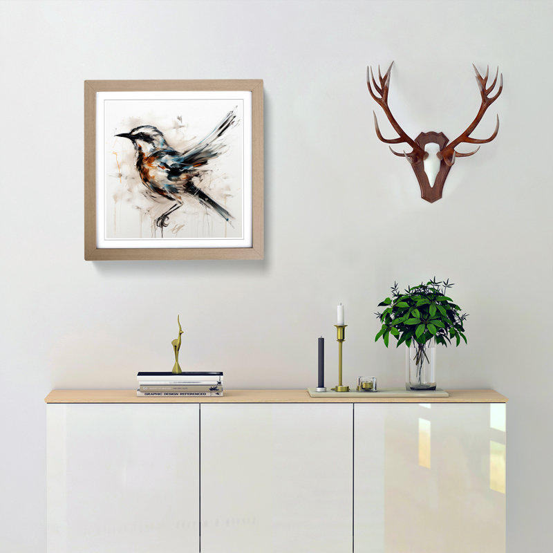 Single Picture Frame Print on Wood, Oak