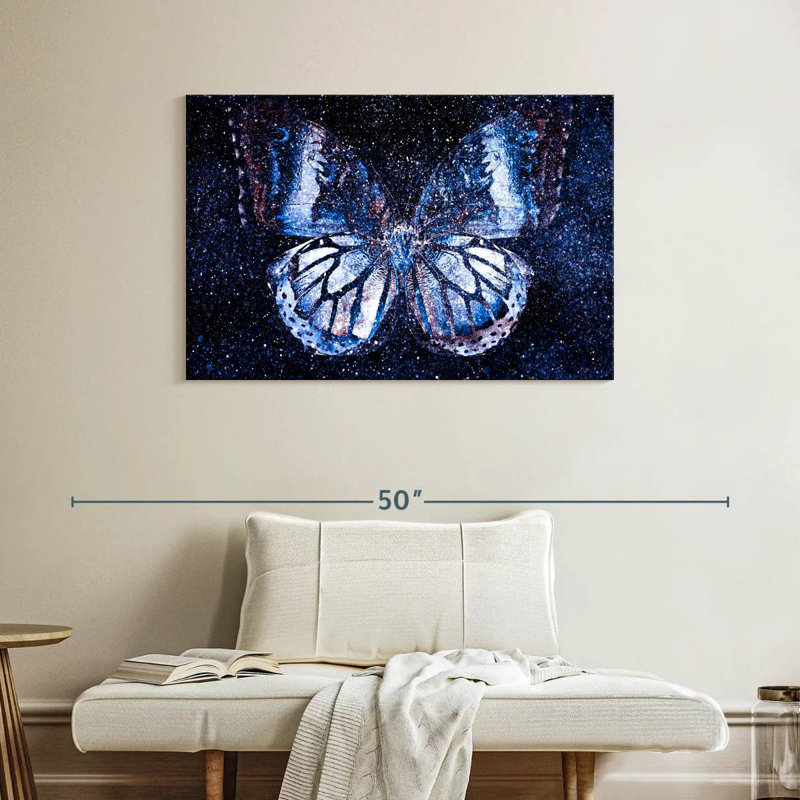 Papillon cosmique, H 26 po x l 39 po