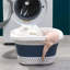 Panier à linge pliable en plastique, bac à linge portatif avec poignée, rangement peu encombrant-1830887501