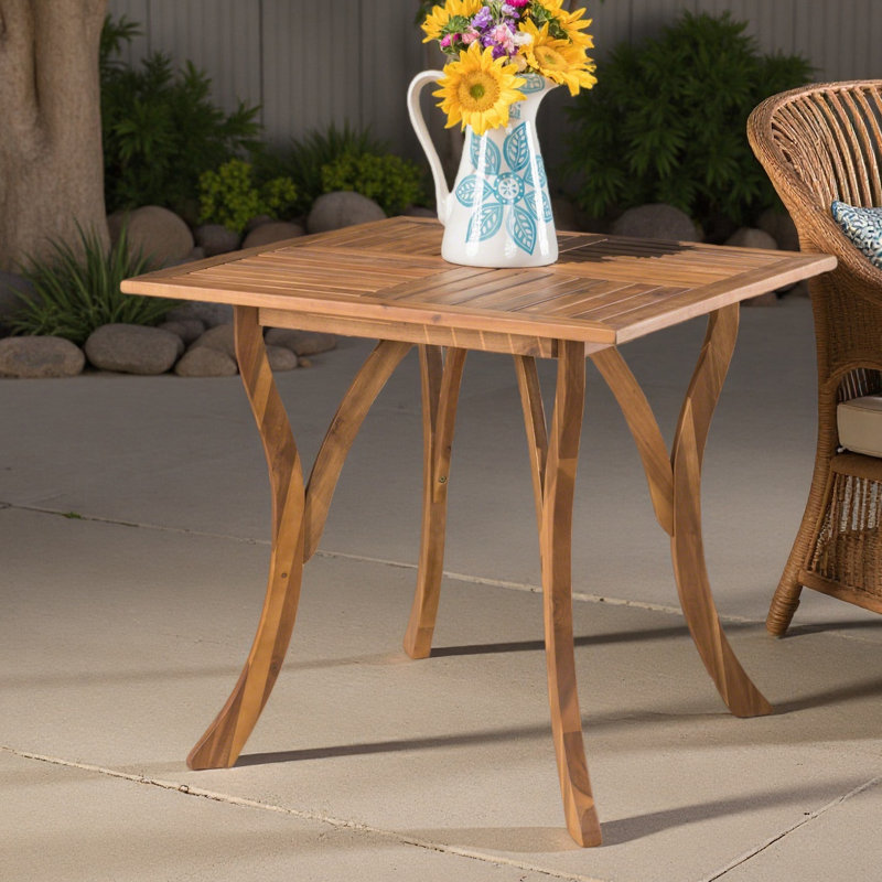 Outdoor Acacia Wood Square Dining Table - 31.50"L X 31.50"W X 30.00"H