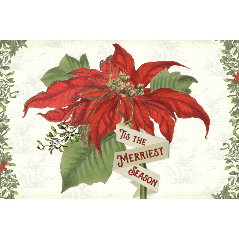 Yuletide I by Sue Schlabach - Painting Print, 30cm H x 46cm W, Black Floater Framed