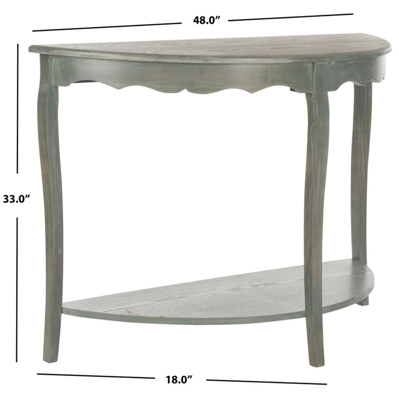 Console en bois de pin Christina, Gris cendré