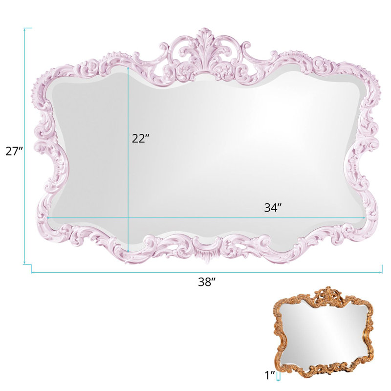 Miroir décoratif Talida, Lilas