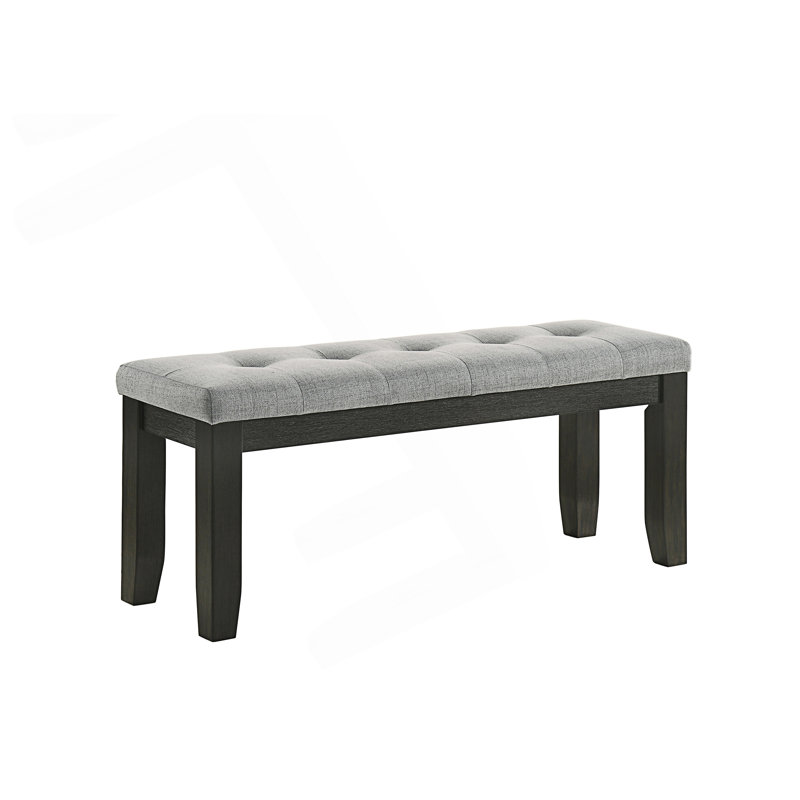 Contemporary Style Bench, Upholstery Tufted Bench