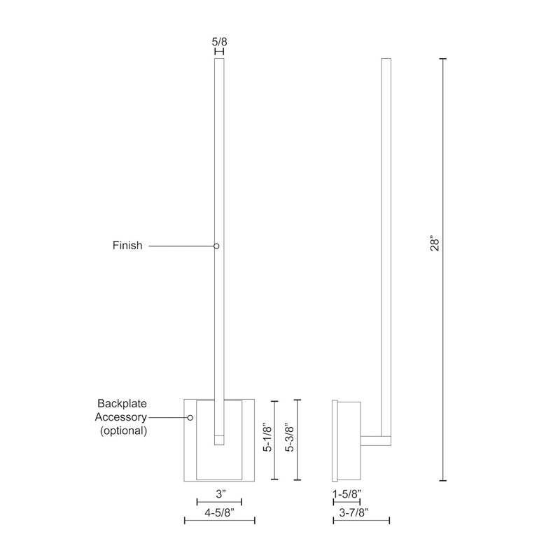 Sleek Brushed Nickel Dimmable LED Sconce - Energy Star Certified
