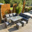 Vanderpol 9 - Person Patio Dining Set Rectangular Table with Cushions Included