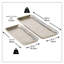 2 plateaux de réservoir en aluminium argenté 2 pièces