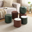 30cm Small Tufted Round Upholstered Ottoman-1622028405