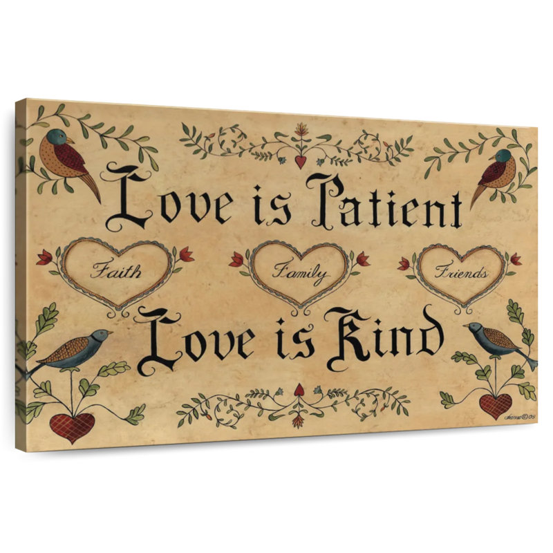 Tergel Love Is patient Kind, H 24 po x l 36 po