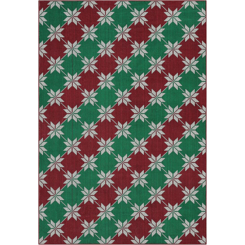Christmas Eve Foldable Carpet - 2x3ft Thin Low Pile Accent Rug, Rectangle 8'1" x 10'1"