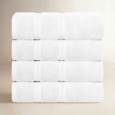 4-Piece Zero-Twist Cotton Towel Set
