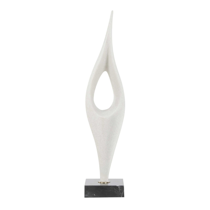 Uttermost Fluid Drop White Stone Sculpture