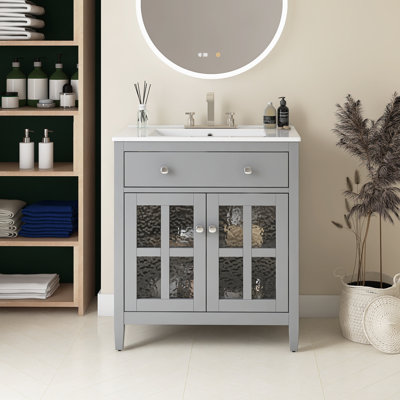 Meuble-lavabo 30 po avec lavabo en céramique
