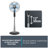 Rowenta Turbo Silence Extreme Stand Fan With 5 Speeds, Oscillating Feature, Adjustable Height And Remote