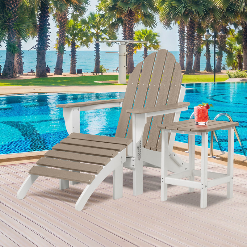 High-Density Polyethylene (HDPE) Outdoor Ottoman, Brown
