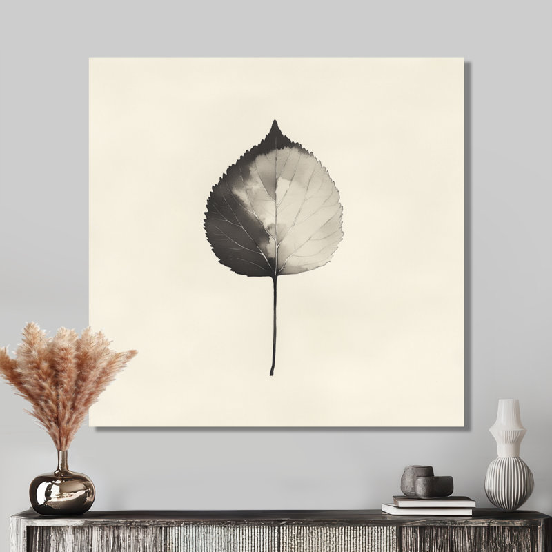 Jadesola - feuilles, décor métallique imprimé tropical, L 36 po x H 36 po