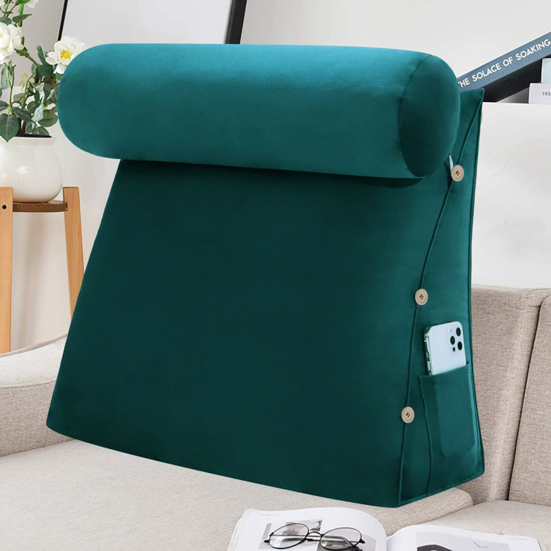 Triangular Backrest Cushion, Green