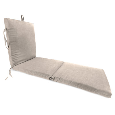 72" x 21" Outdoor Chaise Lounge Cushion with Ties and Loop by Etta Avenue