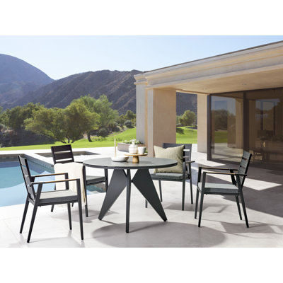 Outdoor Patio Dining Armchair with Cushion