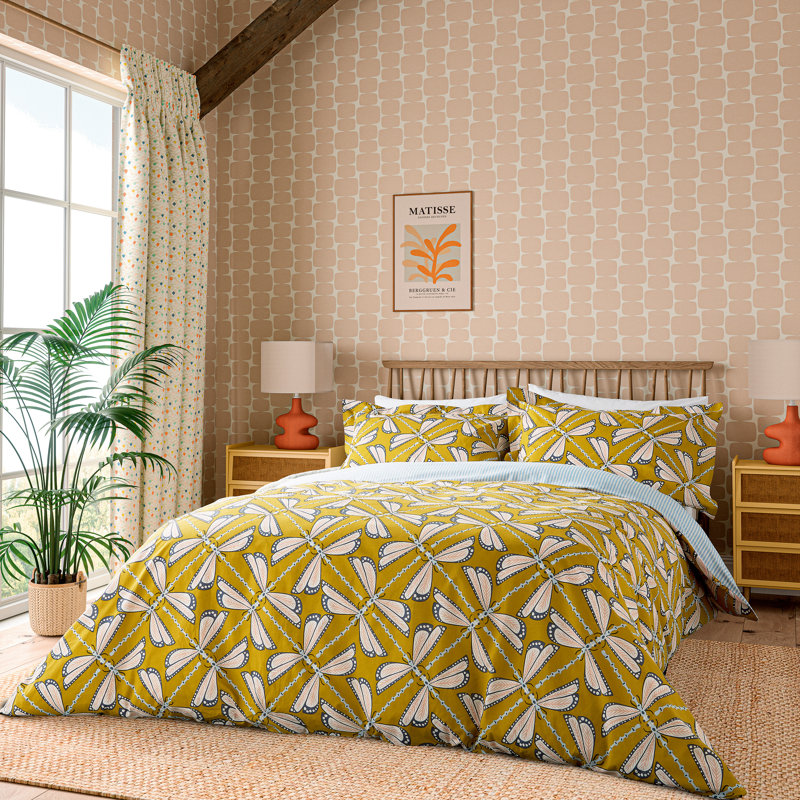 Moon Flights Cotton Animal Print Duvet Cover Set with Pillowcases, King Size Duvet Cover + 2 Pillowcases