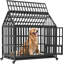 Cage pour chien robuste, cage pour chien indestructible, cage à l'épreuve des fuites avec loquet autobloquant, grand chenil d'intérieur avec porte pour chiens souffrant d'anxiété élevée-108999164