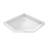 DreamLine SlimLine 36 inch D x 36 inch W x 2 3/4 inch H White Neo-Angle Shower Base with 2 inch Brushed Nickel Corner Round Drain-118321744