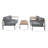 4 - Person Patio Conversation Set with Cushions-2018694773