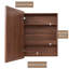 Armoire à pharmacie en bois avec miroir en noyer de 16 po x H 24 po avec tablettes réglables, montage mural ou encastré pour une mise à jour de salle de bain chaleureuse et élégante-56479741