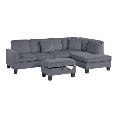 3-Piece Sectional Set W/ Ottoman