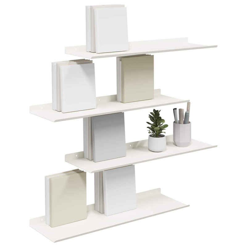 Steel Floating Shelf, White