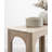 Dahl Slatted Mango Wood Slim Side Table for Use as Narrow Bedroom Nightstand-448658282