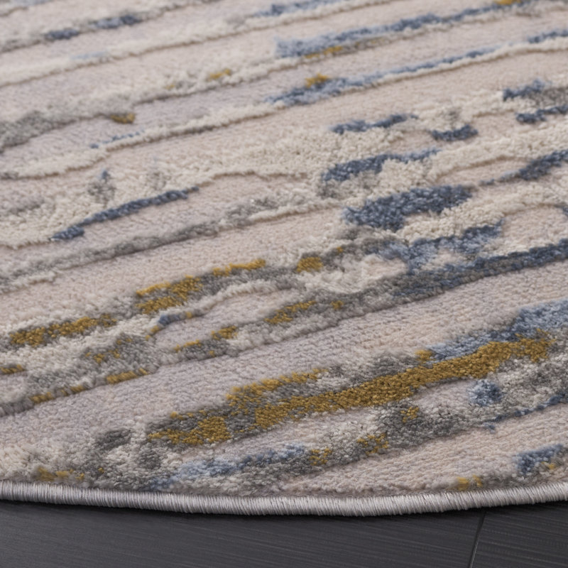 Palma Performance Abstract Rug, Round 6'7"