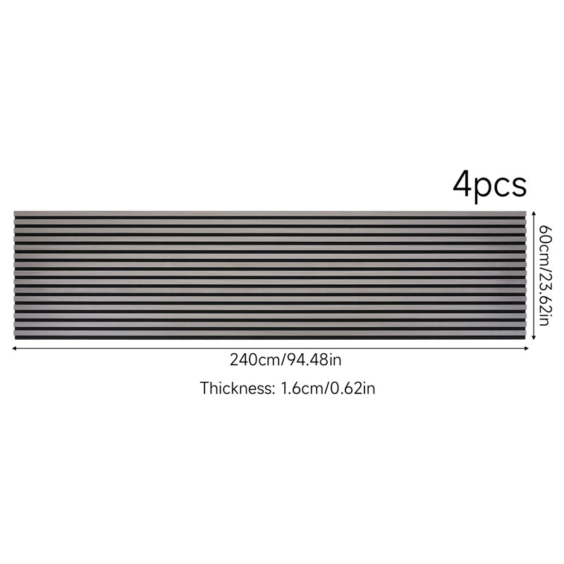 4Pcs Melamine-Faced MDF Wall Panels with PET Backing