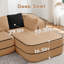 Canapé en peluche sans assemblage avec méridienne en L sans assemblage, moelleux et confortable pour la détente dans le salon