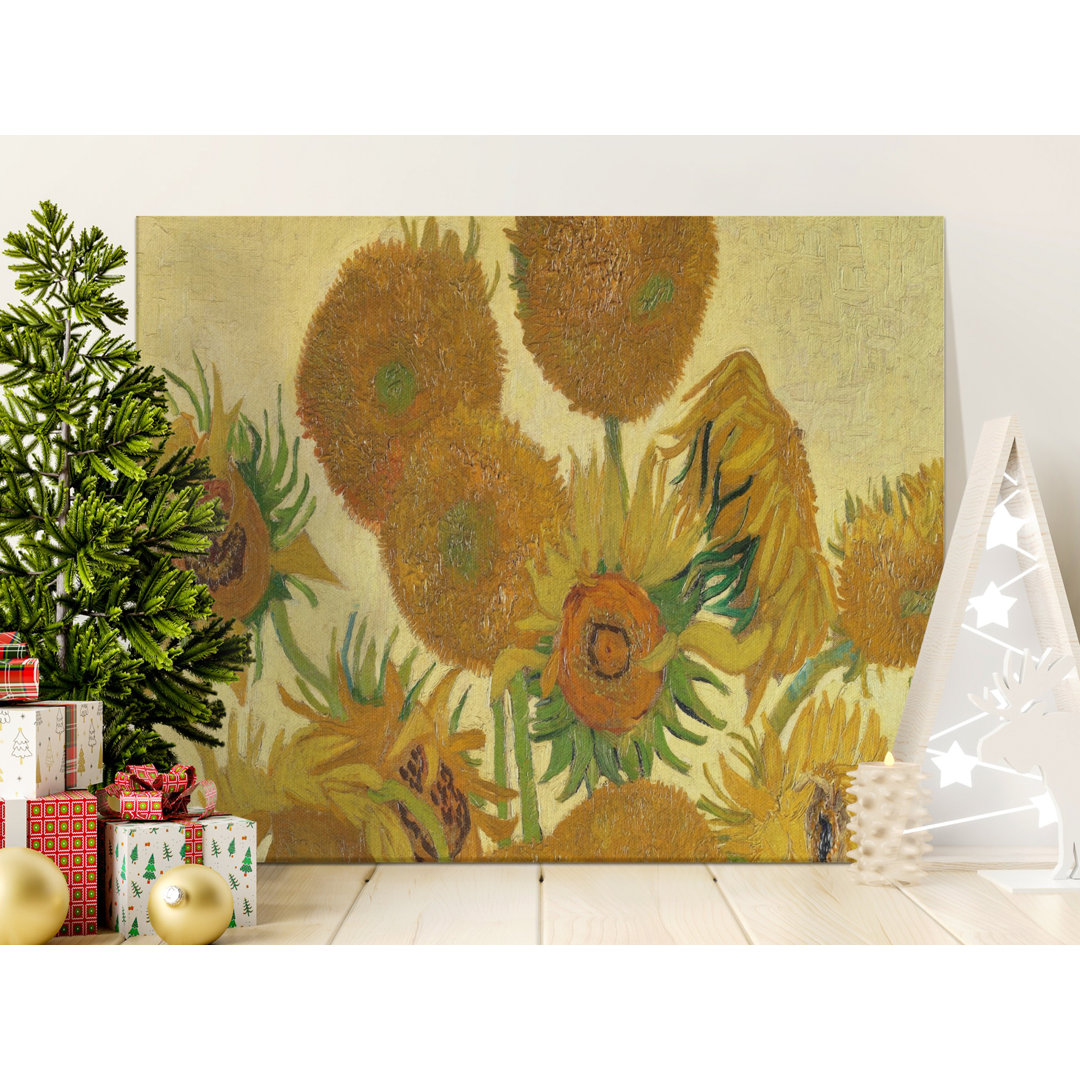 Van Gogh Sunflowers Canvas Print, Classic Impressionist Floral Wall Art, Vibrant Botanical Home Decor, Fine Art Masterpiece Painting