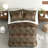Luxurious Red Chenille Jacquard Bedding Sets, Durable Polyester Comforter For Cal King Size Bed
