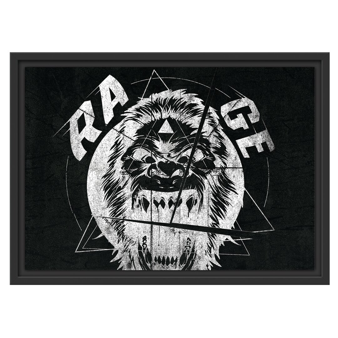 Gerahmtes Wandbild Rage Black