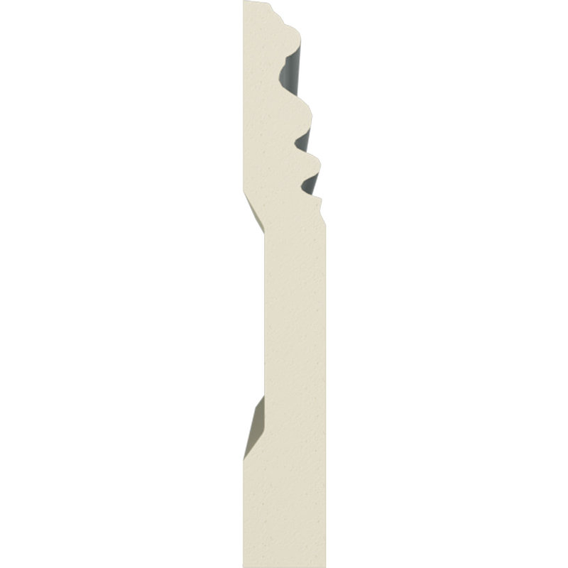 5"H Gray Polyurethane Classic Baseboard Moulding