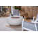 Eclipse 44" Propane Fire Pit Table Bundle Includes Wind Guard, Burner Lid, And Propane Tank Cover