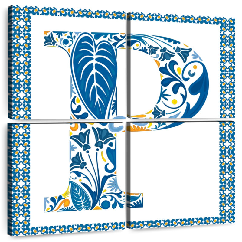 Keiri Floral Pattern Letter P