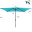 Parasol d'extérieur rectangulaire de 10 pi x 6,5 pi en turquoise - Lumières à DEL solaires, protégées, avec manivelle et fonction d'inclinaison pour le jardin, la piscine, le mécanisme turquoise-308925179