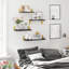 4-Piece Paulownia Wood Floating Shelves Wall Mount Bracket Shelf-365842485-365842489