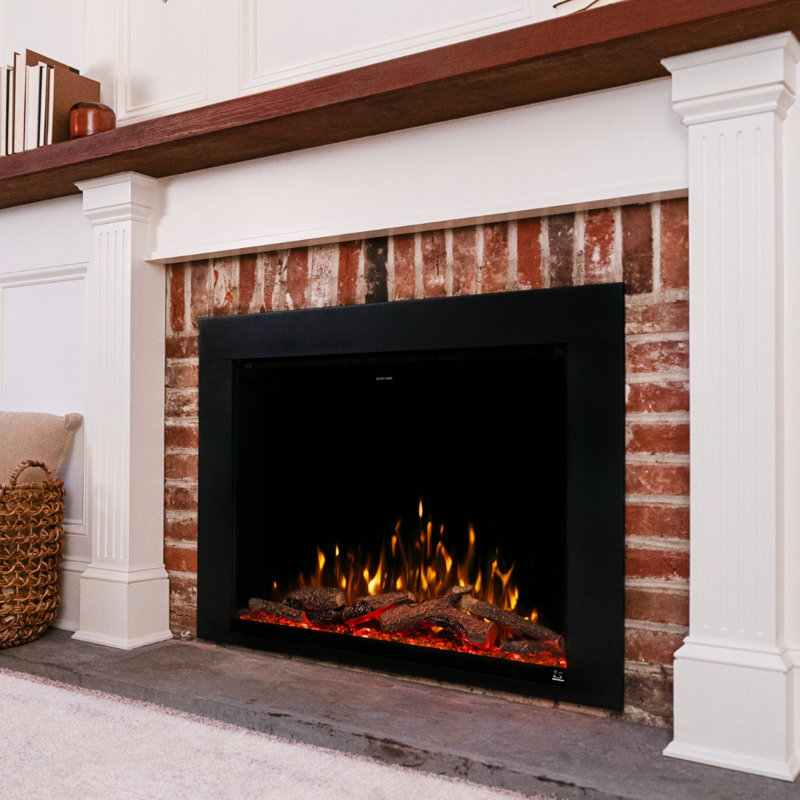 Fireplug Pro Smart Electric Fireplace Insert with Fire Crackle Sound, 29"H x 39"W x 7.88"D