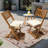 Serene Outdoor Acacia Bistro Chairs with Cushions