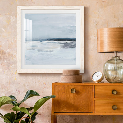 «Inky Coastline II», reproduction encadrée de qualité supérieure - prête à être accrochée