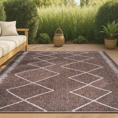 Tapis brun / beige Kinkade Tribal Diamond