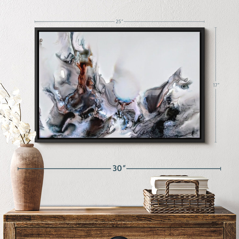 Black Flames Canvas Print, 17" H x 25" W