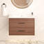 Meuble-lavabo mural 30 po à 2 tiroirs, armoire et lavabo en céramique 30 po