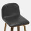 Tabouret de bar pivotant en noyer rembourré-1936945774