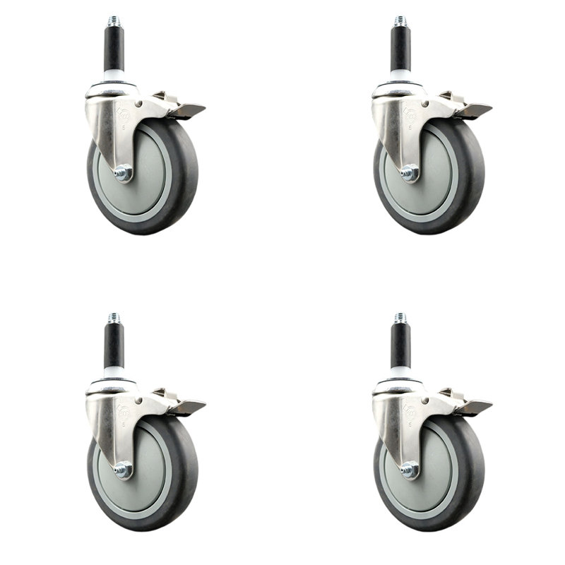 Roulettes pivotantes, H 5 po x l 5 po